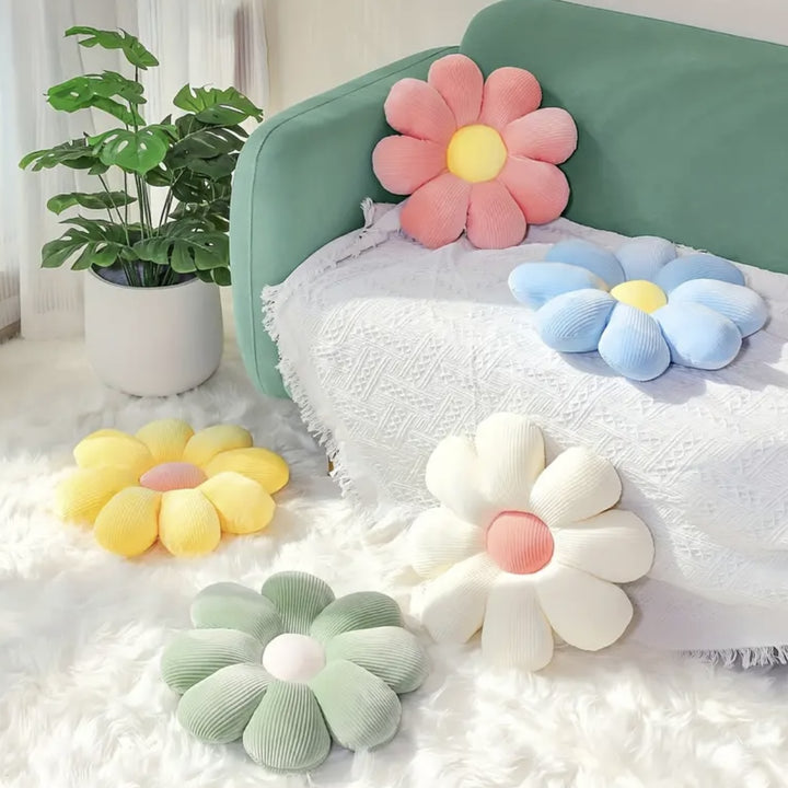 3Pcs Plush Flower Pattern Pillow Cushion, Soft, Cozy, and Hypoallergenic for Bedroom, Dorm Room, and Home Decor, Christmas Gift Halloween Thanksgiving Gift.