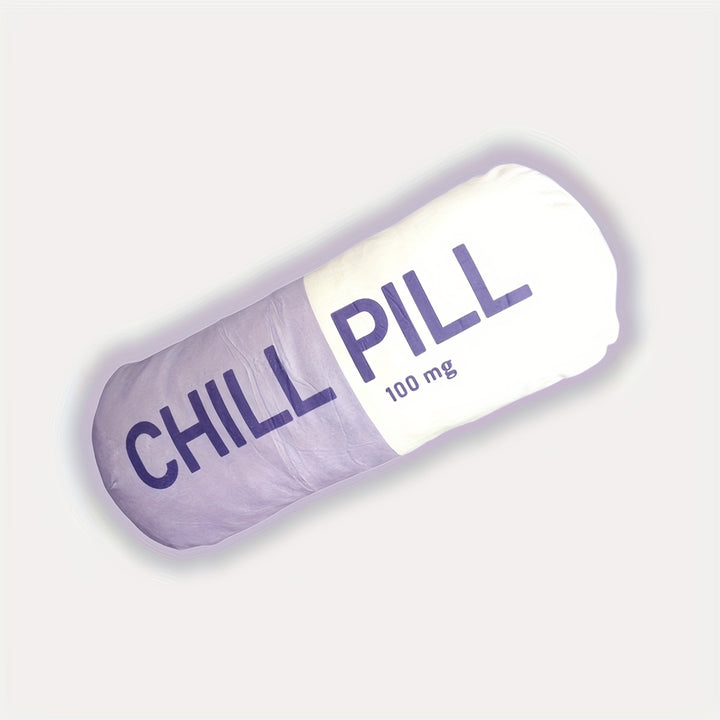 Chill Pill Pillow - Decorative Chill Pillows for Preppy Room Decor Home Decor - Funny Cushions, Seat Cushions, Footrests, Birthday Gifts for Teacher, Doctor, Nurse, Lawyer Student, Best Friend, Sister, Mother's Day Gifts, Easter Gifts