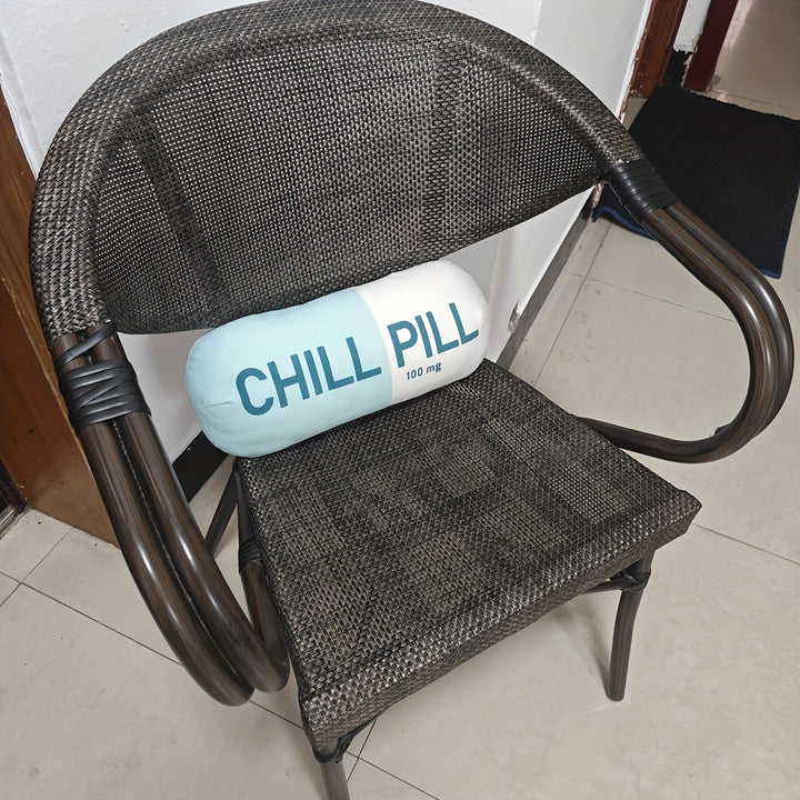 Chill Pill Pillow - Decorative Chill Pillows for Preppy Room Decor Home Decor - Funny Cushions, Seat Cushions, Footrests, Birthday Gifts for Teacher, Doctor, Nurse, Lawyer Student, Best Friend, Sister, Mother's Day Gifts, Easter Gifts