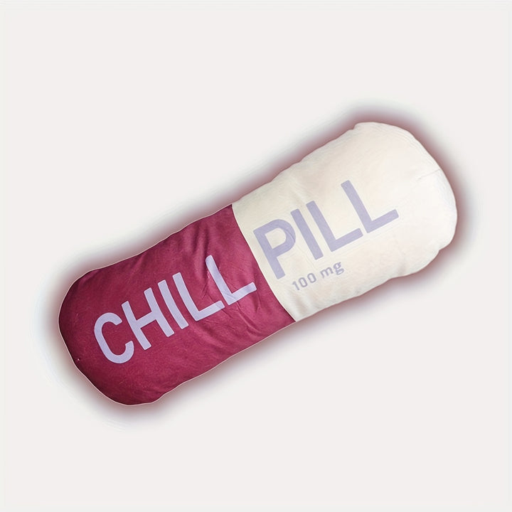 Chill Pill Pillow - Decorative Chill Pillows for Preppy Room Decor Home Decor - Funny Cushions, Seat Cushions, Footrests, Birthday Gifts for Teacher, Doctor, Nurse, Lawyer Student, Best Friend, Sister, Mother's Day Gifts, Easter Gifts