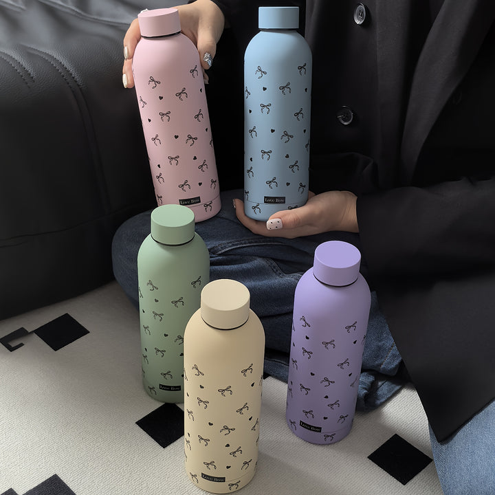1pc Stainless Steel Insulated Water Bottle 500ml/16.91oz - Reusable, Hand Wash Only, Multipurpose Vacuum Flask for Travel, Gym, Outdoor Sports, Car Cup - No Electricity Needed, Ideal Gift for All Seasons, Outdoor Hydration|Stylish Vacuum Flask|Durable Dri