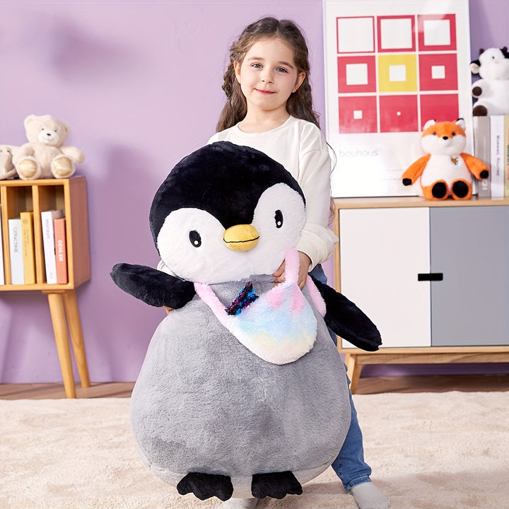 IKASA 23" Giant Penguin Stuffed Animal Plush Toy, Big Cute Jumbo Soft Penguin Plushie For Children