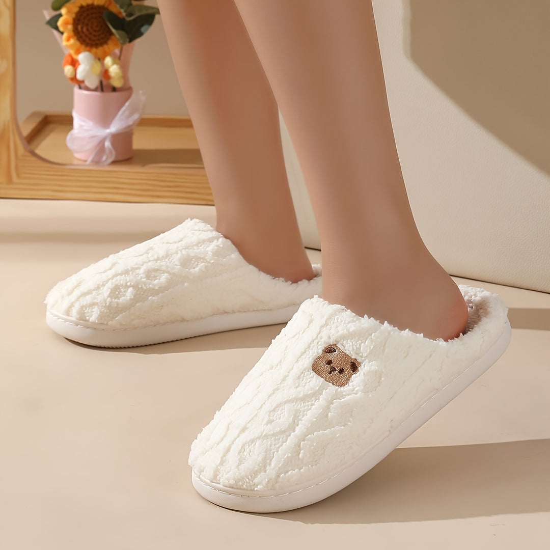 [Cozy Bear Slippers for Warmth] Winter Women'S Cozy Bear Slippers for Home Warmth