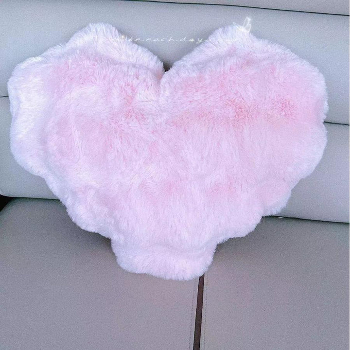 Valentines Day Heart Shaped Pillow 20 Inches Heart Decorative Throw Pillows Faux Fur Love Pillows Cute Pillow Valentines Day Decorations Wedding Decor Living Room Bedroom Nursery Decor