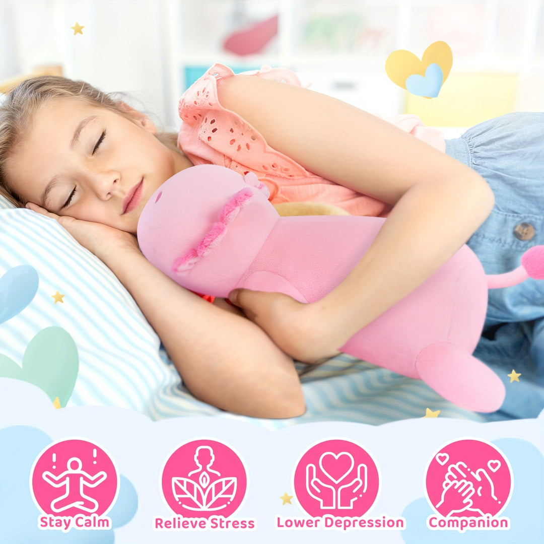 MeWaii 3Lbs Weighted Plush Axolotl, 22 Inches Large Weighted Plush Toy Multi-Item Party Favor Packs, Cute Soft Stuffed Animal, Plush Throw Pillow, Thanksgiving Gift Birthday Christmas Gift, Christmas Party Decor, Themed Gift, Birthday Gift