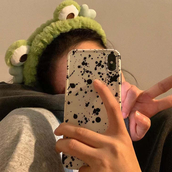 [Cute Frog Shaped Hair Band Stylish] Lovely Cartoon Frog Shaped Head Band Cute Plush Non Slip Hair Hoop Stylish Hair Accessories For Daily Uses