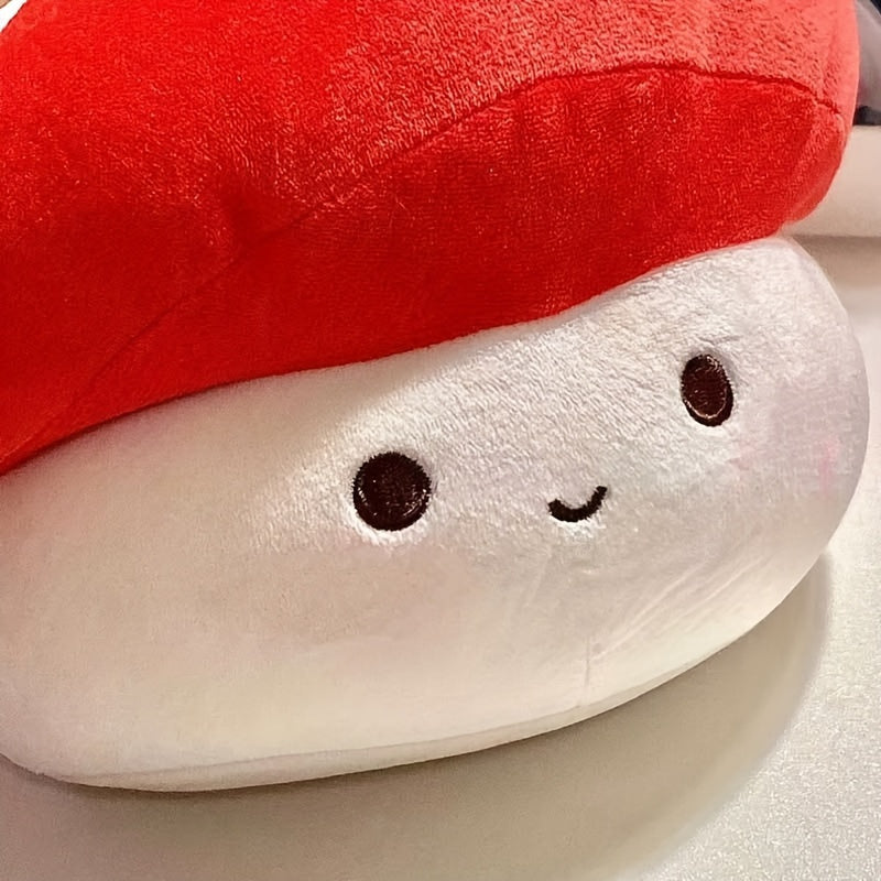 1pc Soft Cartoon Mushroom Plush Throw Pillow – Cute Red & White Spotted Mushroom Design, Cozy Home Decor for Bed, Sofa, or Couch, Perfect Holiday Gift for Thanksgiving & Christmas, Sofa Accessory | Quality Stuffed Toy, Mushroom Decor