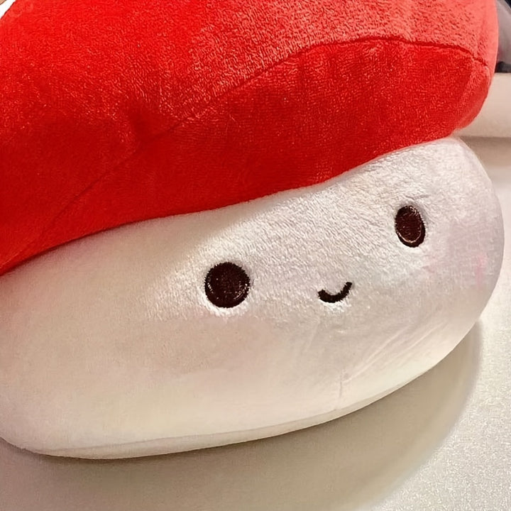 1pc Soft Cartoon Mushroom Plush Throw Pillow – Cute Red & White Spotted Mushroom Design, Cozy Home Decor for Bed, Sofa, or Couch, Perfect Holiday Gift for Thanksgiving & Christmas, Sofa Accessory | Quality Stuffed Toy, Mushroom Decor
