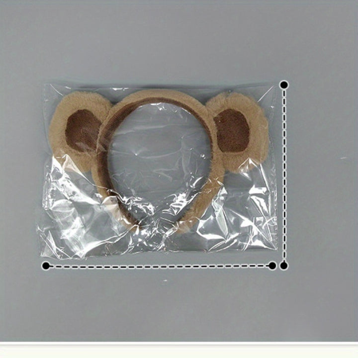 Cute Plush Bear Ear Headband - Soft Synthetic Fabric, Animal-Themed Hair Accessory for Women & Girls, Perfect Birthday Gift