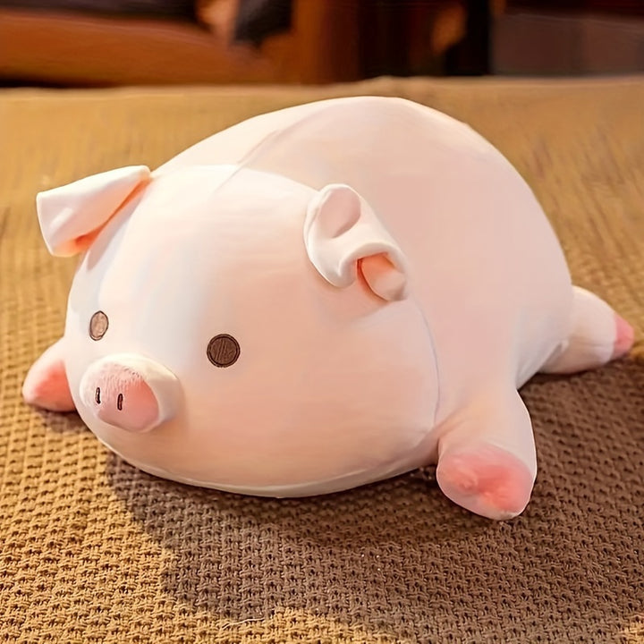 1pc Pink Pig Plush Toy - Soft Polyester Stuffed Animal, Cuddly Nursery & Playroom Decor, Educational and Comforting Gift for Birthdays & Holidays