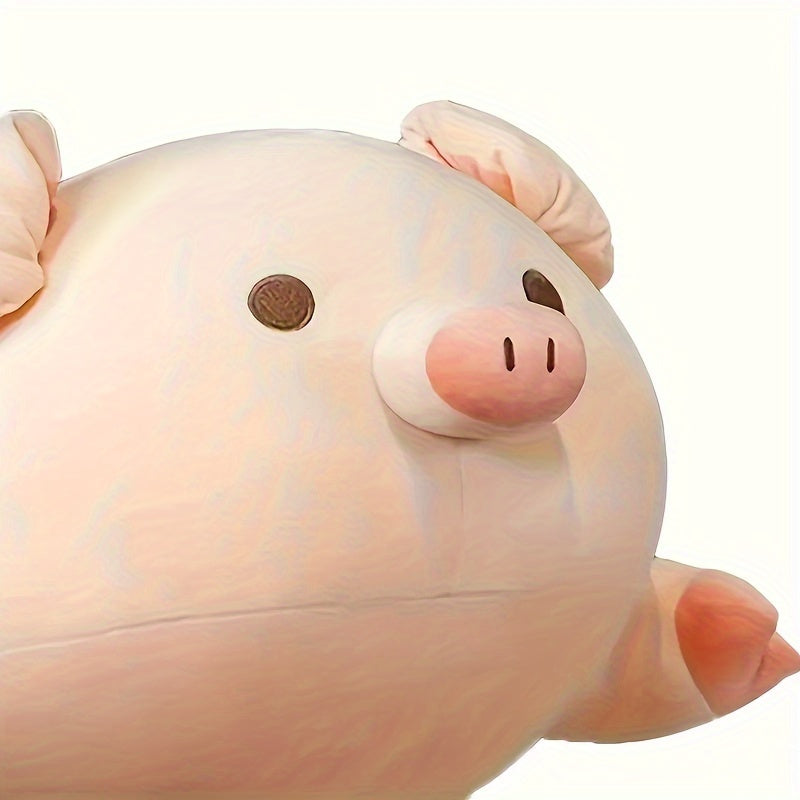 1pc Pink Pig Plush Toy - Soft Polyester Stuffed Animal, Cuddly Nursery & Playroom Decor, Educational and Comforting Gift for Birthdays & Holidays