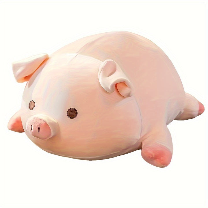 1pc Pink Pig Plush Toy - Soft Polyester Stuffed Animal, Cuddly Nursery & Playroom Decor, Educational and Comforting Gift for Birthdays & Holidays