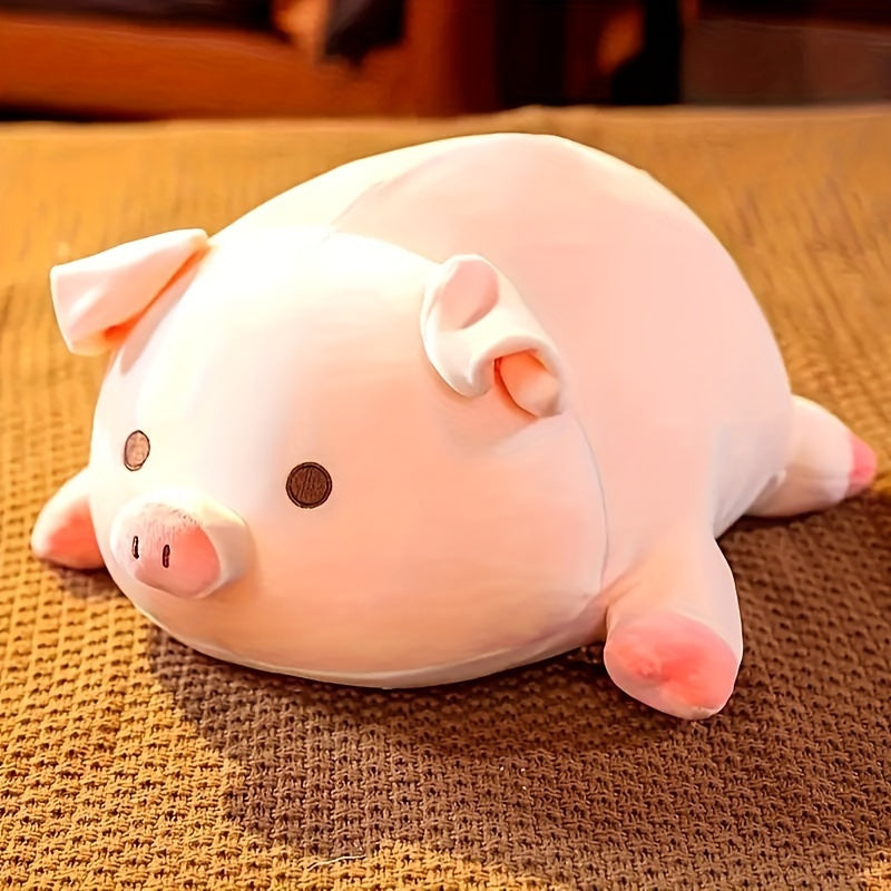 1pc Pink Pig Plush Toy - Soft Polyester Stuffed Animal, Cuddly Nursery & Playroom Decor, Educational and Comforting Gift for Birthdays & Holidays