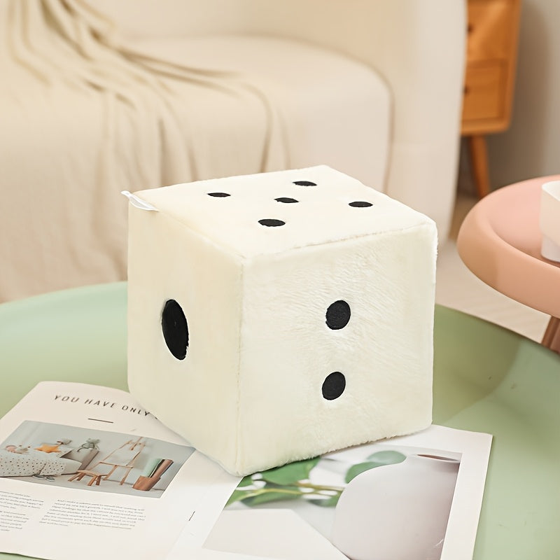 Cute and Soft Dice Plush Pillow Kawaii Cozy Pillow Adorable Creative Cushion New Personality Modern Design Pillow Holiday Party Home Decor Holiday Easter and Birthday Gifts for Friends and Family