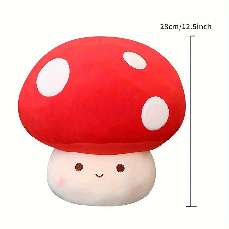 1pc Soft Cartoon Mushroom Plush Throw Pillow – Cute Red & White Spotted Mushroom Design, Cozy Home Decor for Bed, Sofa, or Couch, Perfect Holiday Gift for Thanksgiving & Christmas, Sofa Accessory | Quality Stuffed Toy, Mushroom Decor