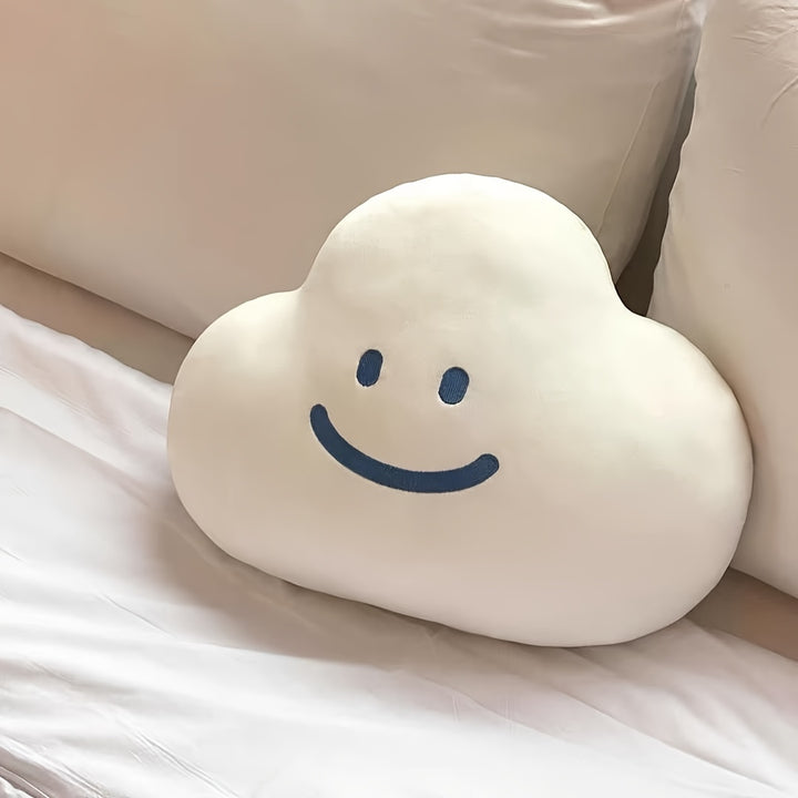 Adorable Cloud-Shaped Pillow Cushion for Head Protection - Soft, Lightweight White Sofa & Bedside Pad - Perfect Gift for Girls