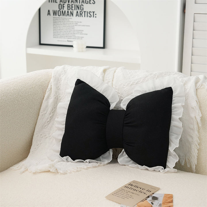 Bow Pillow Stuffed Bow Pillow Bow Shaped Throw Pillow Car Backrest Cushion Home Car Decoration