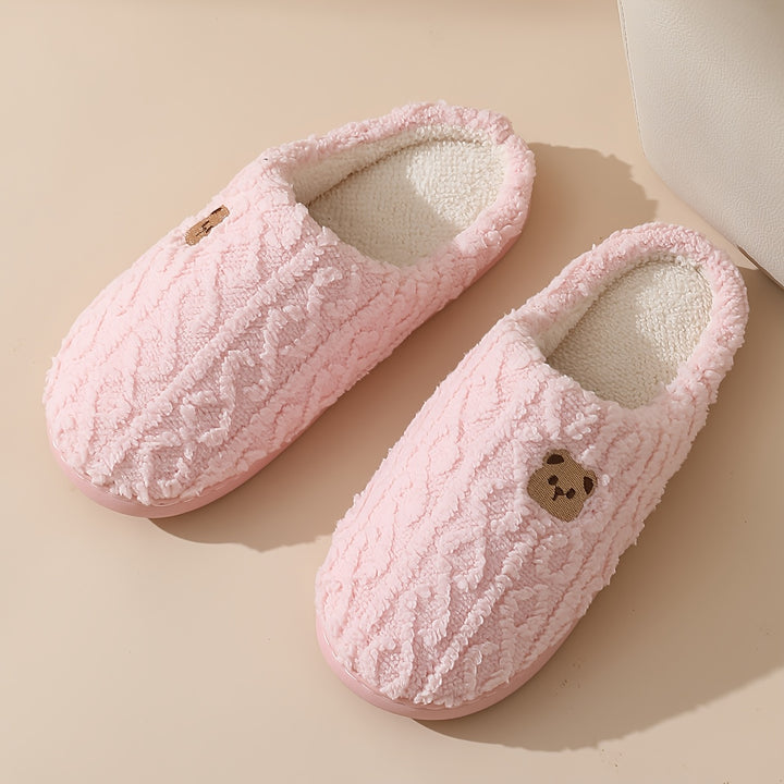[Cozy Bear Slippers for Warmth] Winter Women'S Cozy Bear Slippers for Home Warmth
