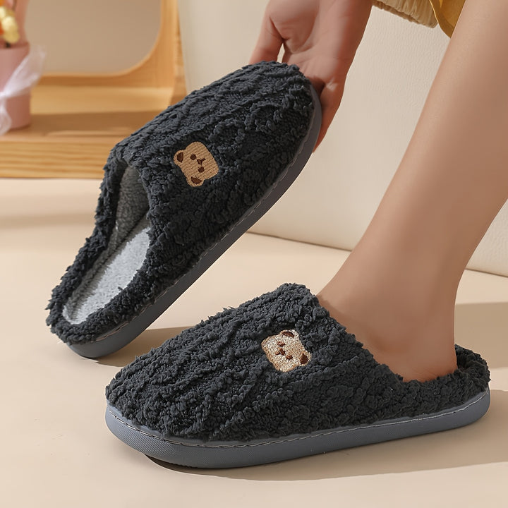 [Cozy Bear Slippers for Warmth] Winter Women'S Cozy Bear Slippers for Home Warmth