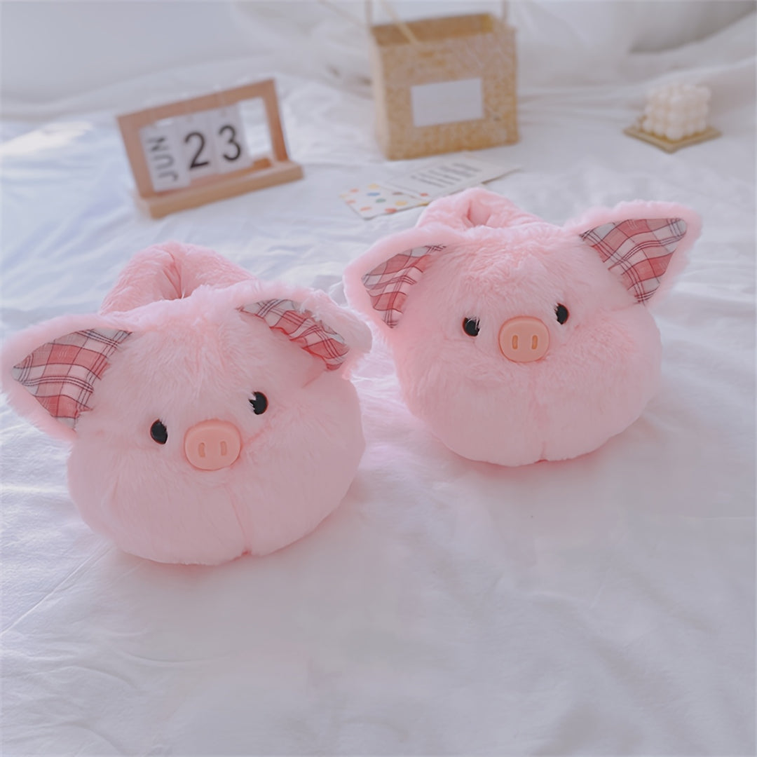 Cute Animal Plush Indoor Slippers, Comfortable Animal Bedroom Slippers, Soft Home Shoes, Easter Creative Gift For Outdoor Use
