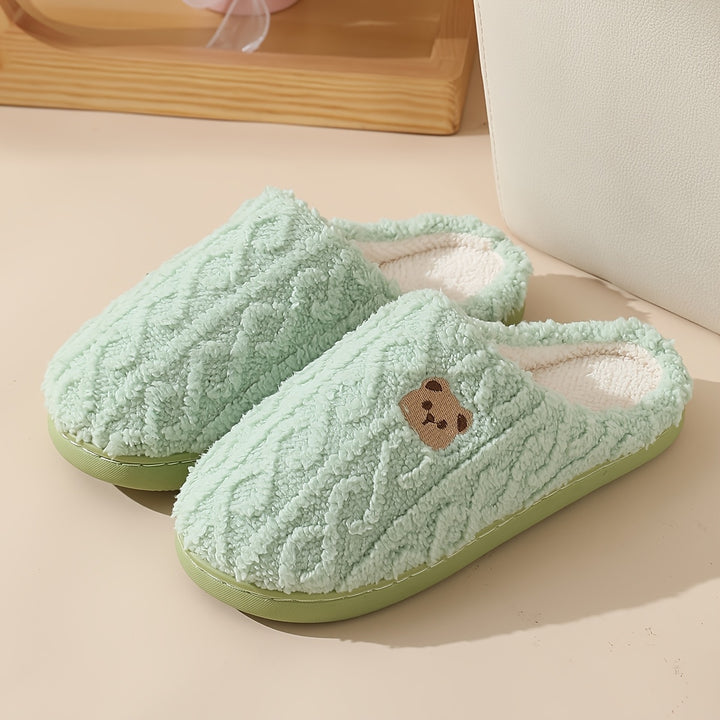 [Cozy Bear Slippers for Warmth] Winter Women'S Cozy Bear Slippers for Home Warmth