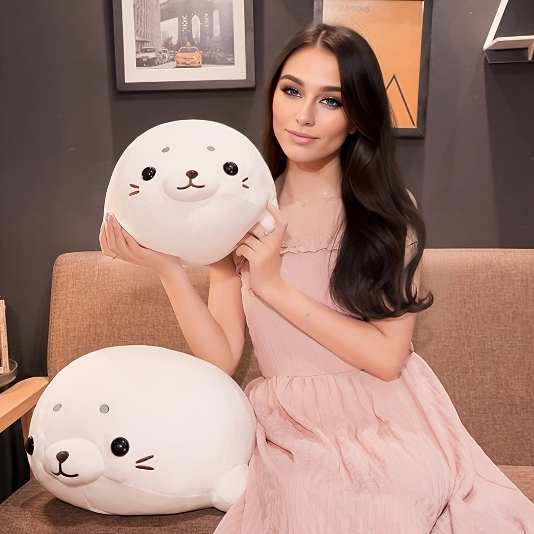 Pet Alliance Soft White Seal Plush Toy – Cute Lying Pose, Down-Filled, Cozy & Cuddly Home Decor, Perfect Gift for Birthdays or Aquarium Lovers, Comforting Plush Toy | Cute Seal Design | Soft Plush Texture