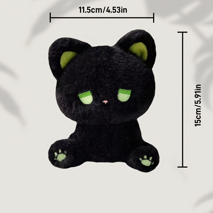 Cute Soft Plush Doll Bear Decorations - Black Green Eyes Kitten, Blue & Pink Bear, Rabbit with Blue Eyes | Grey/White/Pink/Black | Fluffy Fabric Home Decor for Living Room, Bedroom, Birthday & Christmas Party, Bedroom Decoration | Plush with Ears | Cuddly