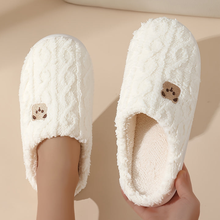 [Cozy Bear Slippers for Warmth] Winter Women'S Cozy Bear Slippers for Home Warmth