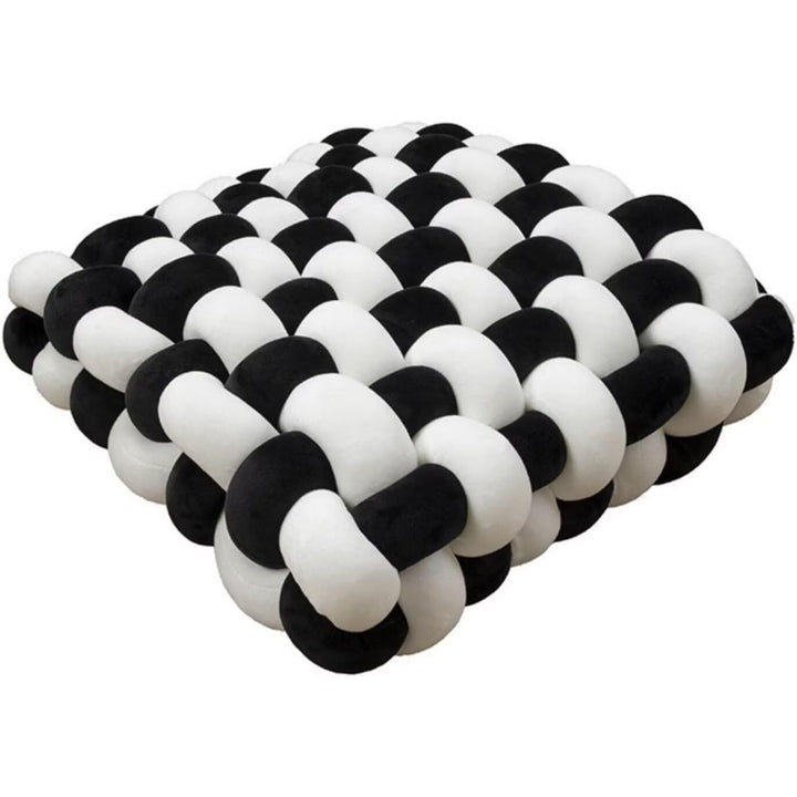 Shademart 2 Pcs 12'' X 12'' Knot Pillow Soft Throw Pillow Home Decoration Cushion Square Office Knotted Plush Throw Cushion for Living Room Bedroom Sofa Couch Living Room Decor