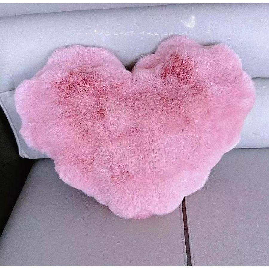 Valentines Day Heart Shaped Pillow 20 Inches Heart Decorative Throw Pillows Faux Fur Love Pillows Cute Pillow Valentines Day Decorations Wedding Decor Living Room Bedroom Nursery Decor