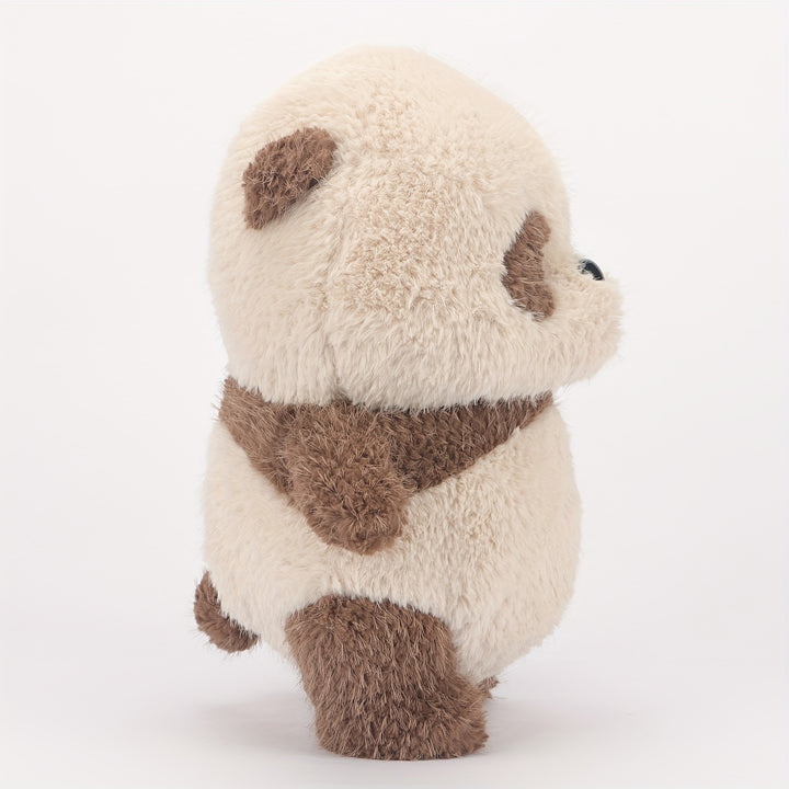 Adorable 13.77" Brown Panda Plush Toy - Soft, Cuddly Cartoon Bear with Fluffy Body & Standing Posture, Ideal Birthday & Holiday Gift for Boys & Girls, Perfect for Home Decoration, Stuffed Animals