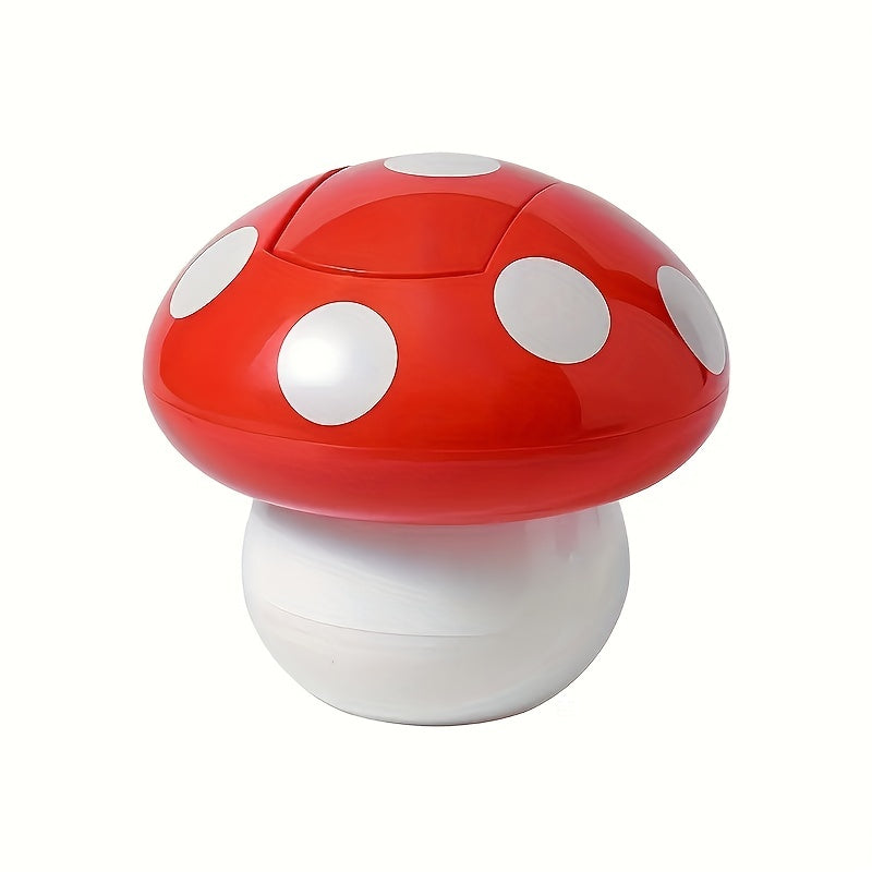 1pc Cute Mushroom Trash Can - Multifunctional, Desktop Decorative Paper Basket for Household Storage