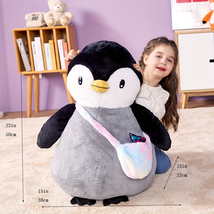 IKASA 23" Giant Penguin Stuffed Animal Plush Toy, Big Cute Jumbo Soft Penguin Plushie For Children
