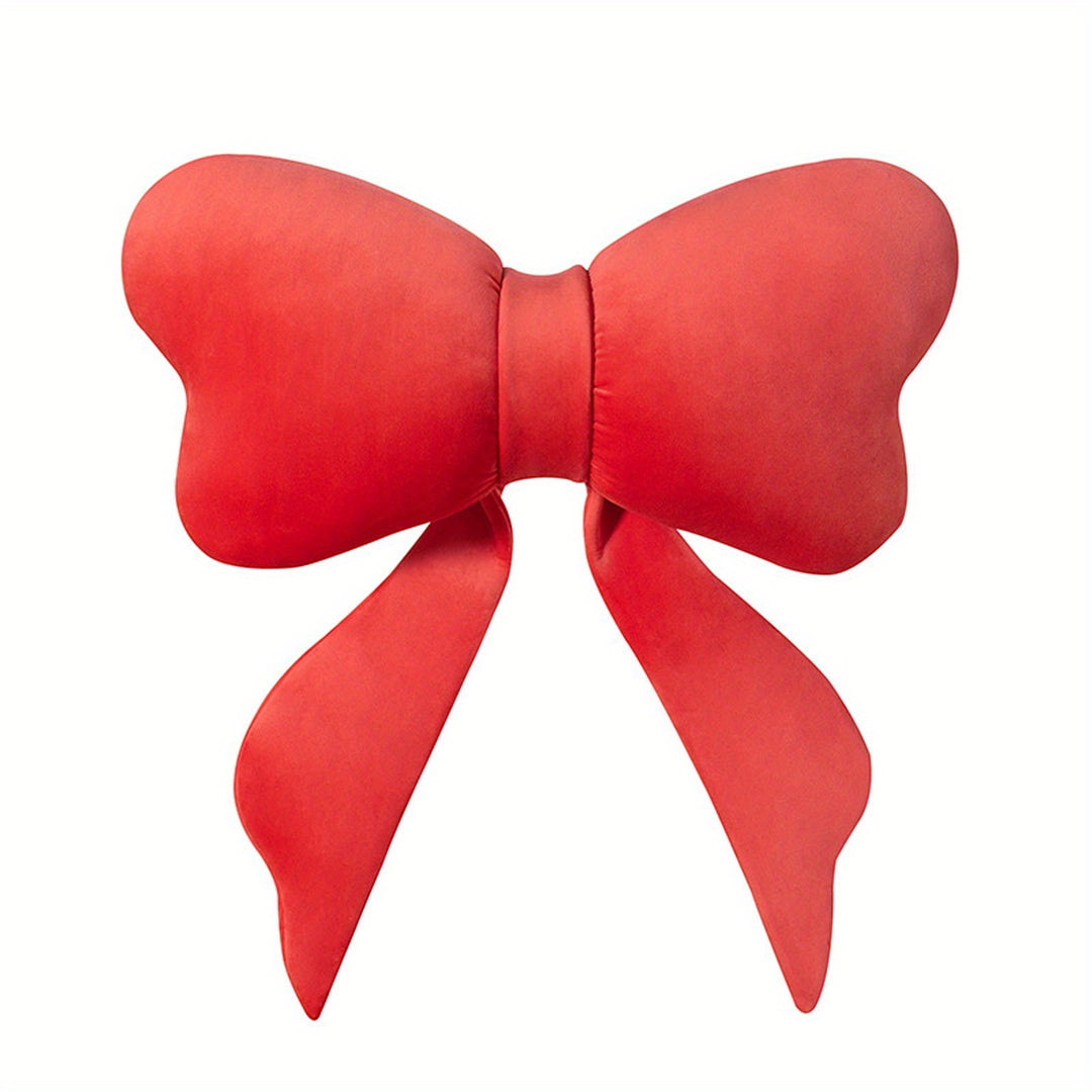 Bow Shape Throw Pillow Cute Soft Sofa Cushion Back Support Stuffed Toy for Bedroom Couch Office Home Decoration