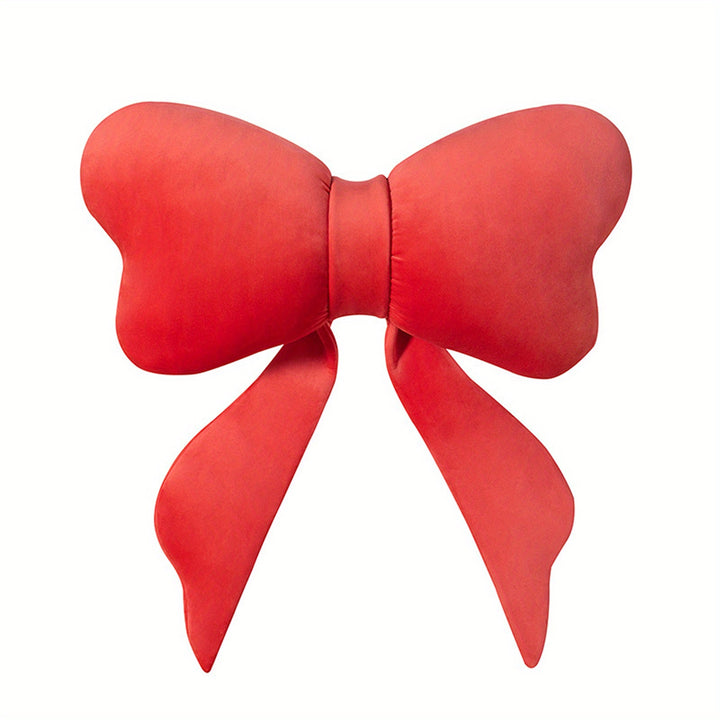 Bow Shape Throw Pillow Cute Soft Sofa Cushion Back Support Stuffed Toy for Bedroom Couch Office Home Decoration