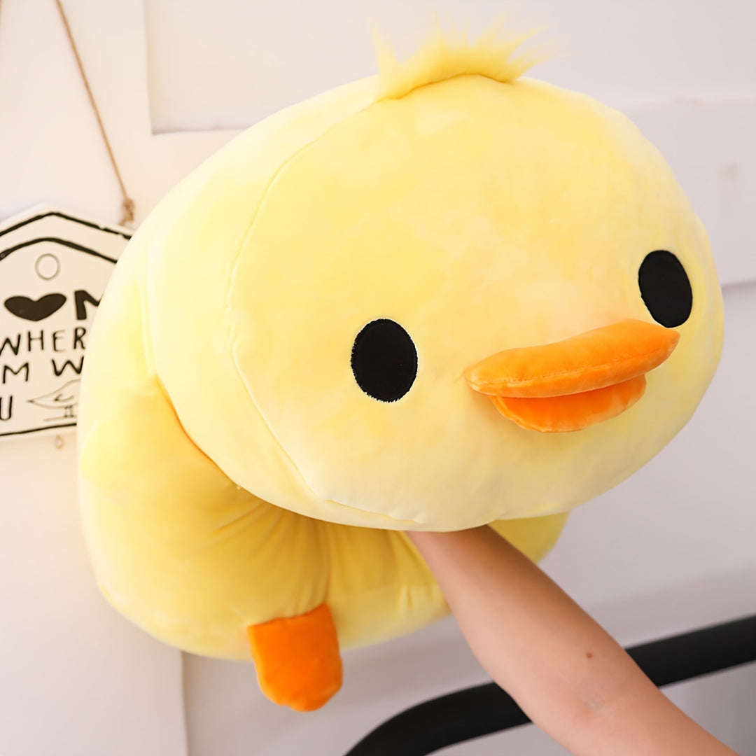 [Soft Yellow Duck Plush Toy] Cute And Creative Yellow Plush Duck Toy, Filled With Down Polyester, Soft And Comfortable, Suitable For Home As A Duck-shaped Cushion, A Creative Birthday Gift
