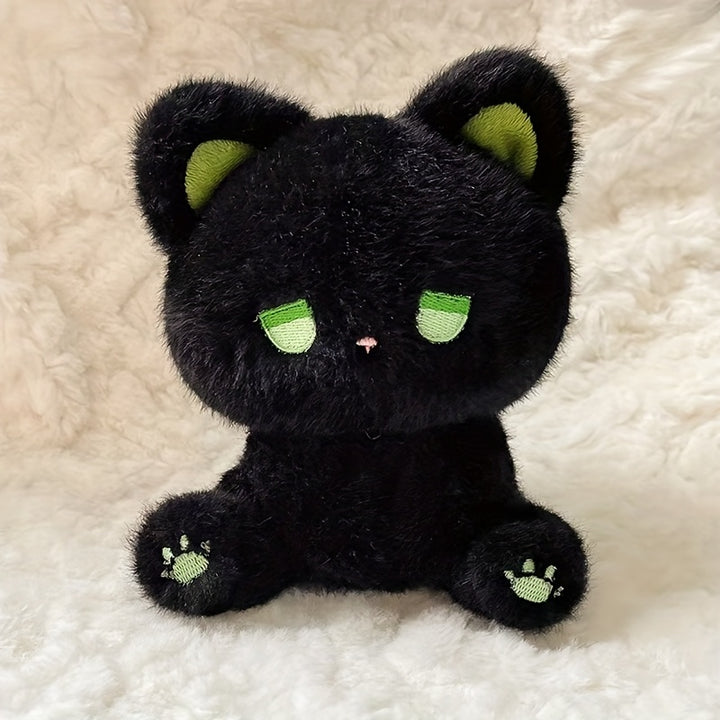 Cute Soft Plush Doll Bear Decorations - Black Green Eyes Kitten, Blue & Pink Bear, Rabbit with Blue Eyes | Grey/White/Pink/Black | Fluffy Fabric Home Decor for Living Room, Bedroom, Birthday & Christmas Party, Bedroom Decoration | Plush with Ears | Cuddly