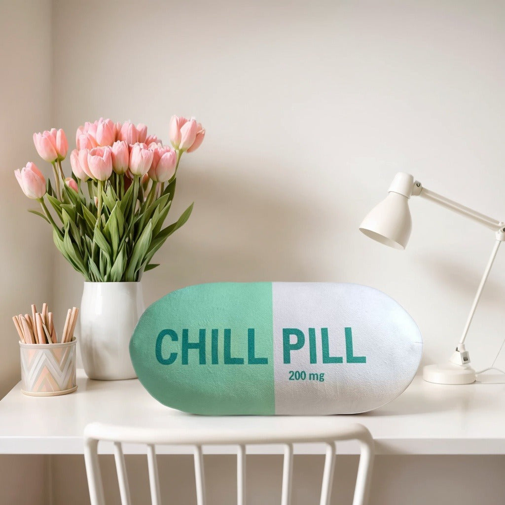 KUIJA Art Deco Chill Pillow, 200mg, Hand Washable, All-Season, Multipurpose, Fantasy Theme, Short Plush, Digital Print, Polyester 100%, Sewn Seam Closure, 400-450g/m² Fabric Weight, Ideal Gift for Teachers, Doctors, Nurses, Lawyers, Students, Best Sister