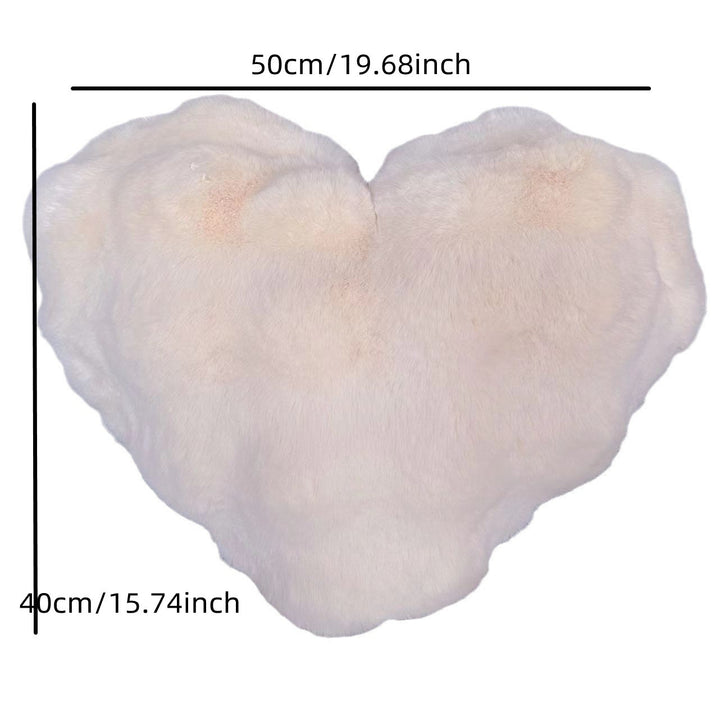 Valentines Day Heart Shaped Pillow 20 Inches Heart Decorative Throw Pillows Faux Fur Love Pillows Cute Pillow Valentines Day Decorations Wedding Decor Living Room Bedroom Nursery Decor