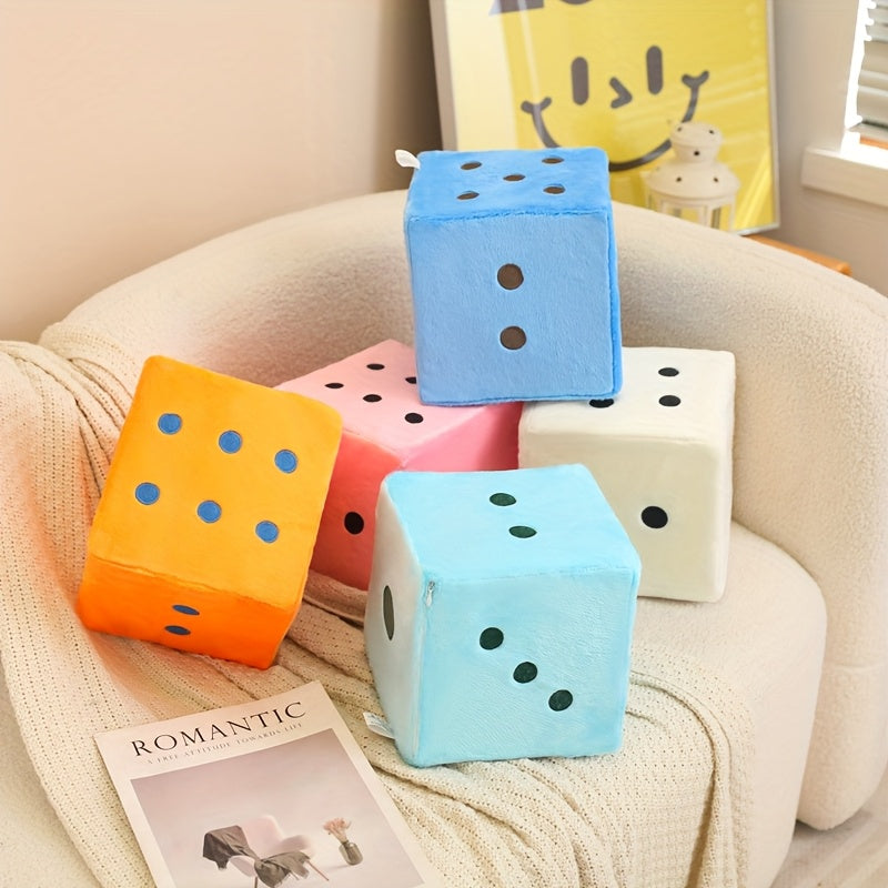 Cute and Soft Dice Plush Pillow Kawaii Cozy Pillow Adorable Creative Cushion New Personality Modern Design Pillow Holiday Party Home Decor Holiday Easter and Birthday Gifts for Friends and Family