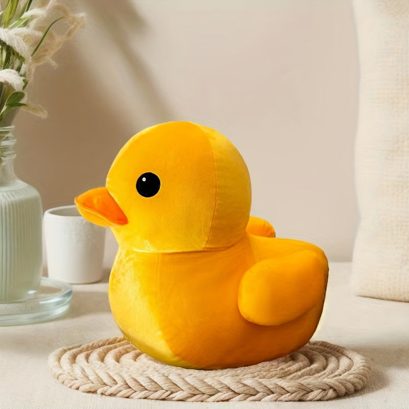 Soft Plush Big Yellow Duck Pillow Toy - Decorative Cushion for Bedroom or Living Room Sofa - New