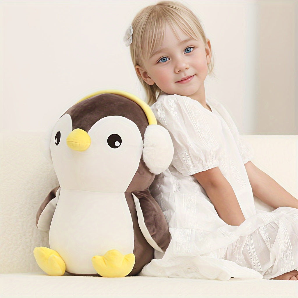 16Inch Cute Big Penguin Plush Toy Soft Hugging Pillow, Large Penguin Stuffed Animals Winter Penguin Plushies Gift for Youngsters Boy Girls Birthday Easter