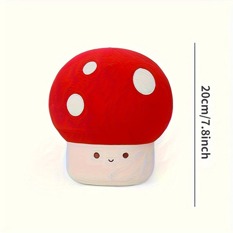 1pc Soft Cartoon Mushroom Plush Throw Pillow – Cute Red & White Spotted Mushroom Design, Cozy Home Decor for Bed, Sofa, or Couch, Perfect Holiday Gift for Thanksgiving & Christmas, Sofa Accessory | Quality Stuffed Toy, Mushroom Decor