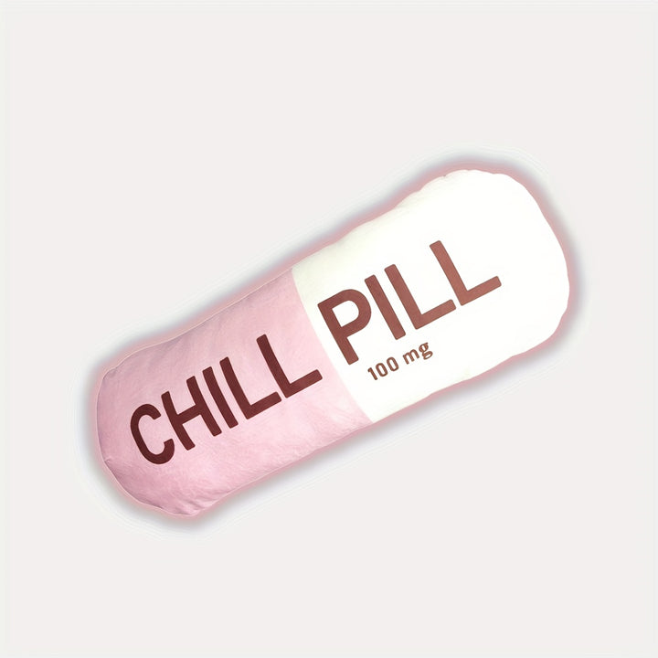 Chill Pill Pillow - Decorative Chill Pillows for Preppy Room Decor Home Decor - Funny Cushions, Seat Cushions, Footrests, Birthday Gifts for Teacher, Doctor, Nurse, Lawyer Student, Best Friend, Sister, Mother's Day Gifts, Easter Gifts
