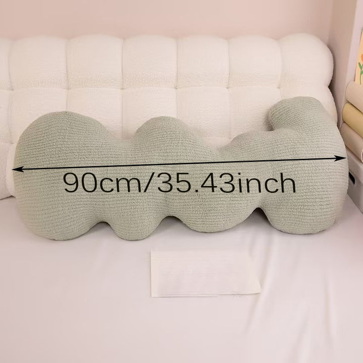 Versatile Cloud Wave Leg Pillow - Soft Polyester, Hand-Washable, Perfect for Bedroom & Living Room Decor