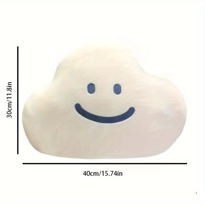 Adorable Cloud-Shaped Pillow Cushion for Head Protection - Soft, Lightweight White Sofa & Bedside Pad - Perfect Gift for Girls