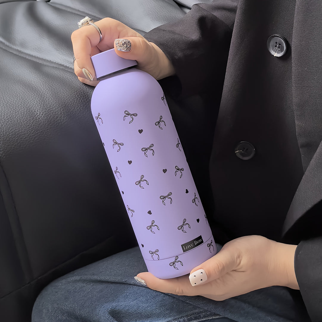 1pc Stainless Steel Insulated Water Bottle 500ml/16.91oz - Reusable, Hand Wash Only, Multipurpose Vacuum Flask for Travel, Gym, Outdoor Sports, Car Cup - No Electricity Needed, Ideal Gift for All Seasons, Outdoor Hydration|Stylish Vacuum Flask|Durable Dri