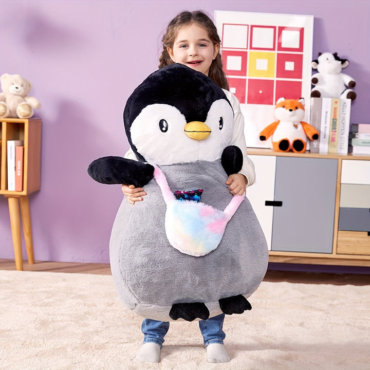 IKASA 23" Giant Penguin Stuffed Animal Plush Toy, Big Cute Jumbo Soft Penguin Plushie For Children