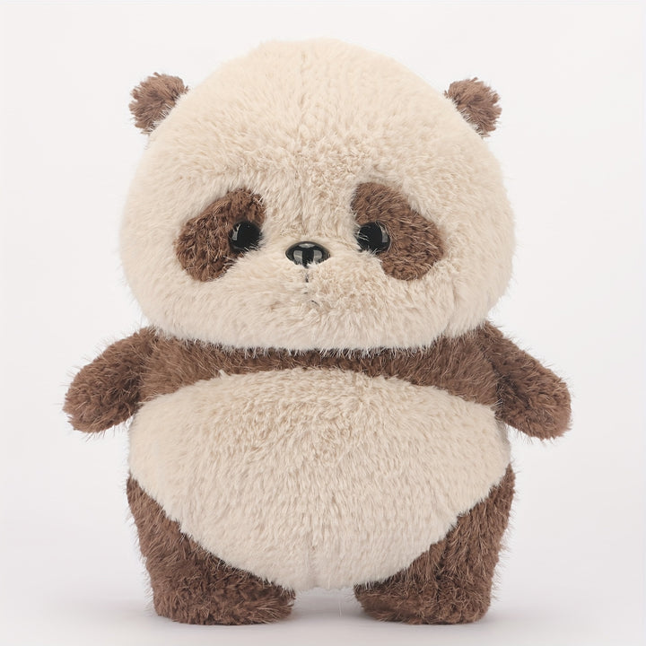 Adorable 13.77" Brown Panda Plush Toy - Soft, Cuddly Cartoon Bear with Fluffy Body & Standing Posture, Ideal Birthday & Holiday Gift for Boys & Girls, Perfect for Home Decoration, Stuffed Animals