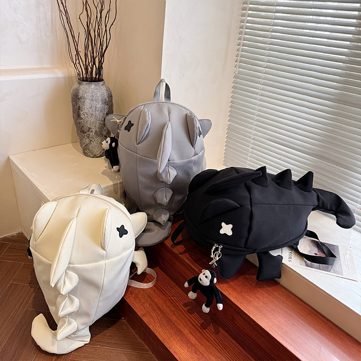 Creative Personality Backpack for Men and Women, Trendy Shark, Funny, Cute, Student, Ins, Korean Version, Travel, Motorcycle, Casual Backpack